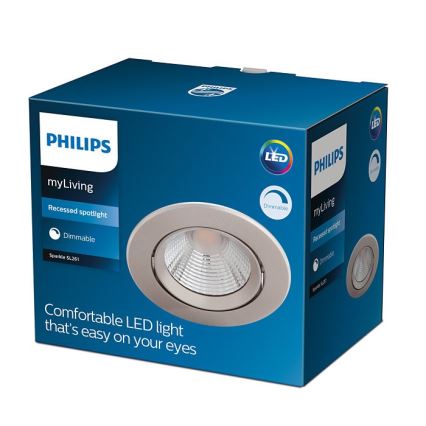 Philips - Iluminação embutida LED com regulação LED/5,5W/230V