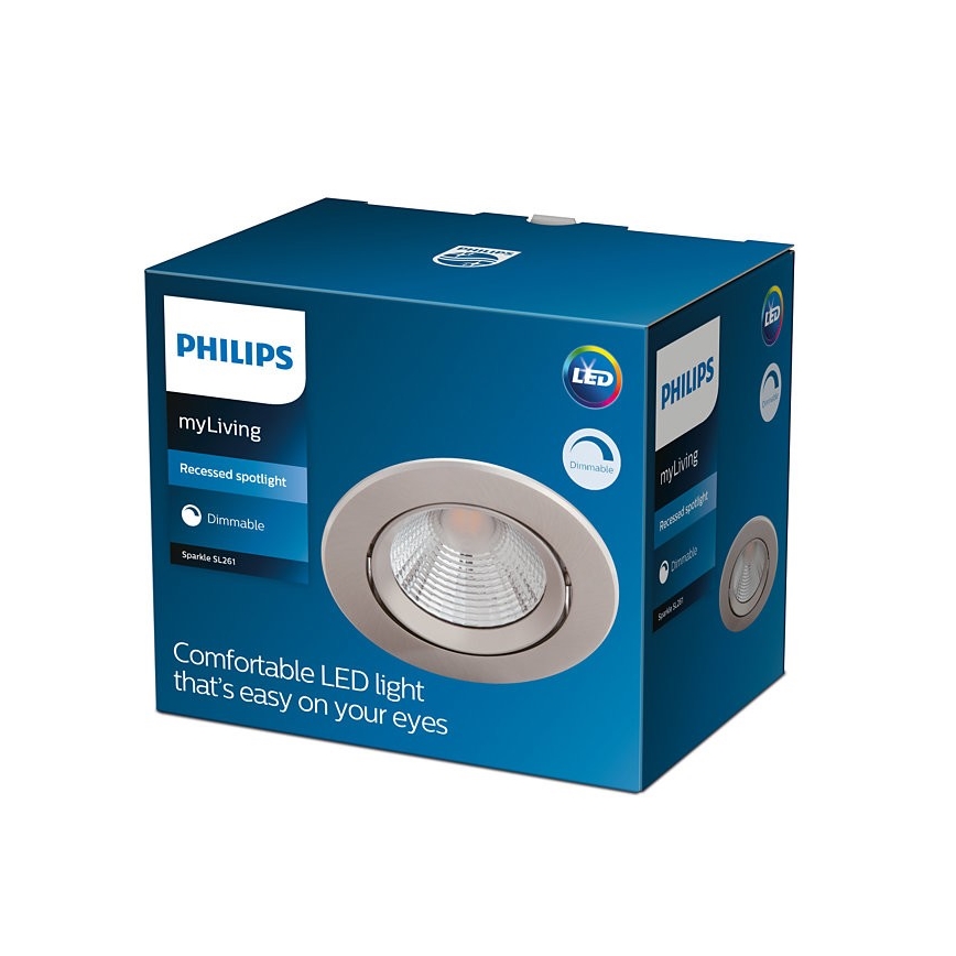 Philips - Iluminação embutida LED com regulação LED/5,5W/230V
