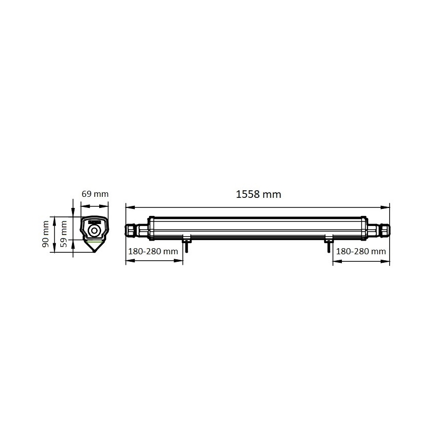 Philips - Iluminação industrial fluorescente LED LED/46W/230V IP66 4000K