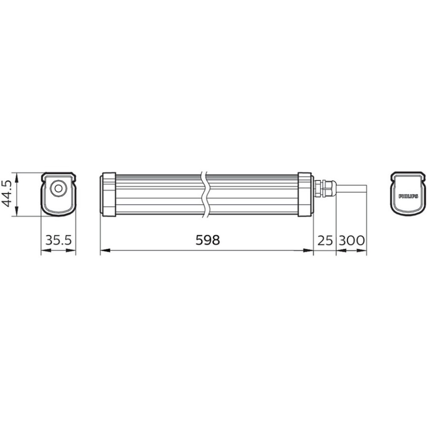 Philips - Iluminação industrial LED PROJECTLINE LED/17W/230V IP65