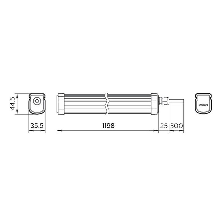 Philips - Iluminação industrial LED PROJECTLINE LED/34W/230V IP65