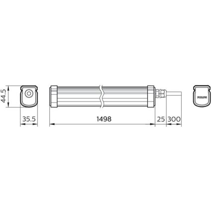 Philips - Iluminação industrial LED PROJECTLINE LED/54W/230V IP65