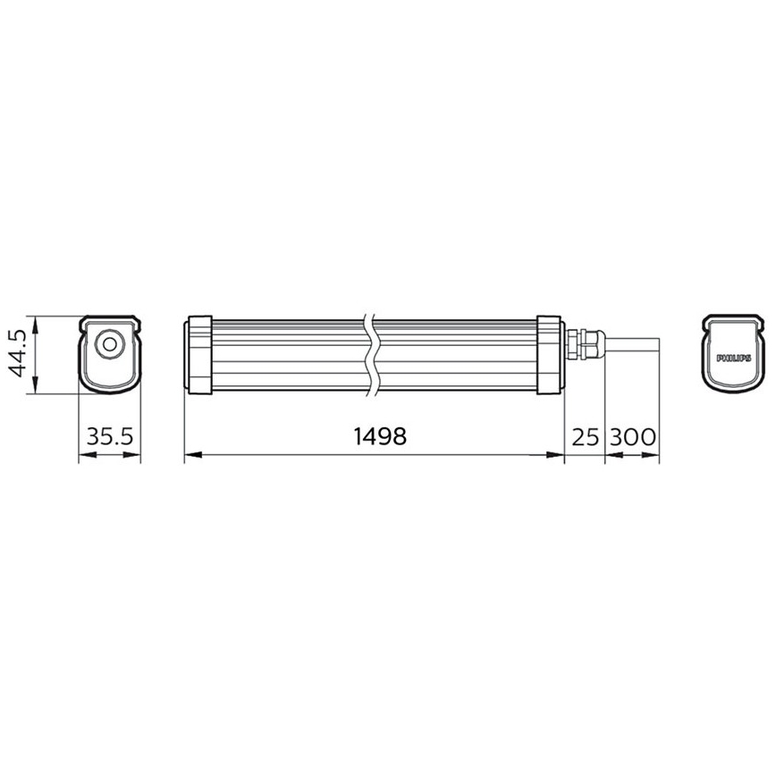 Philips - Iluminação industrial LED PROJECTLINE LED/54W/230V IP65
