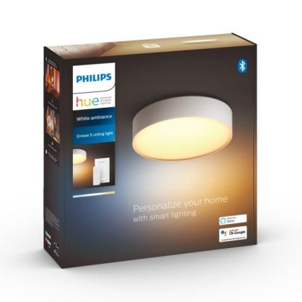Philips - Iluminação de teto LED com regulação Hue LED/9,6W/230V 2200–6500K diâmetro 261 mm branco + controlo remoto
