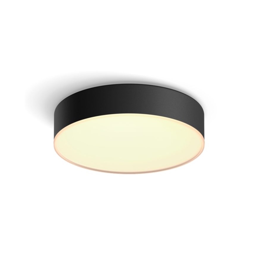 Philips - Iluminação de teto LED com regulação Hue LED/9,6W/230V 2200-6500K diâmetro 261 mm preto + controlo remoto