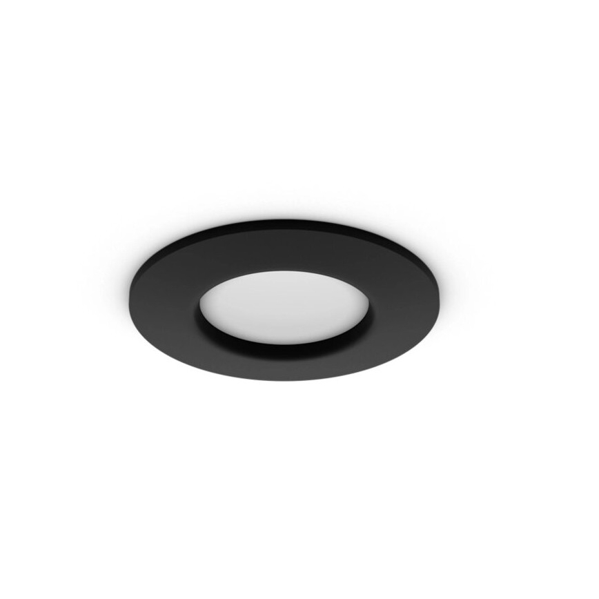 Philips - Foco de encastrar LED RGBW para casa de banho com regulação Hue SLIM LED/8,3W/230V 2000-6500K IP44 preto