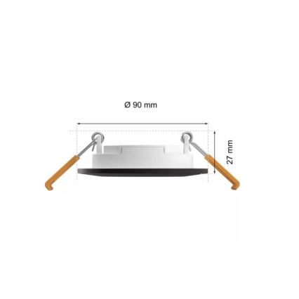 Philips - Foco de encastrar LED RGBW para casa de banho com regulação Hue SLIM LED/8,3W/230V 2000-6500K IP44 preto
