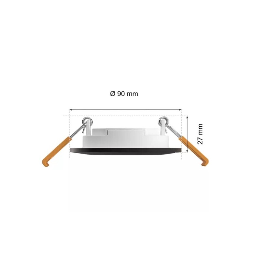 Philips - Foco de encastrar LED RGBW para casa de banho com regulação Hue SLIM LED/8,3W/230V 2000-6500K IP44 preto