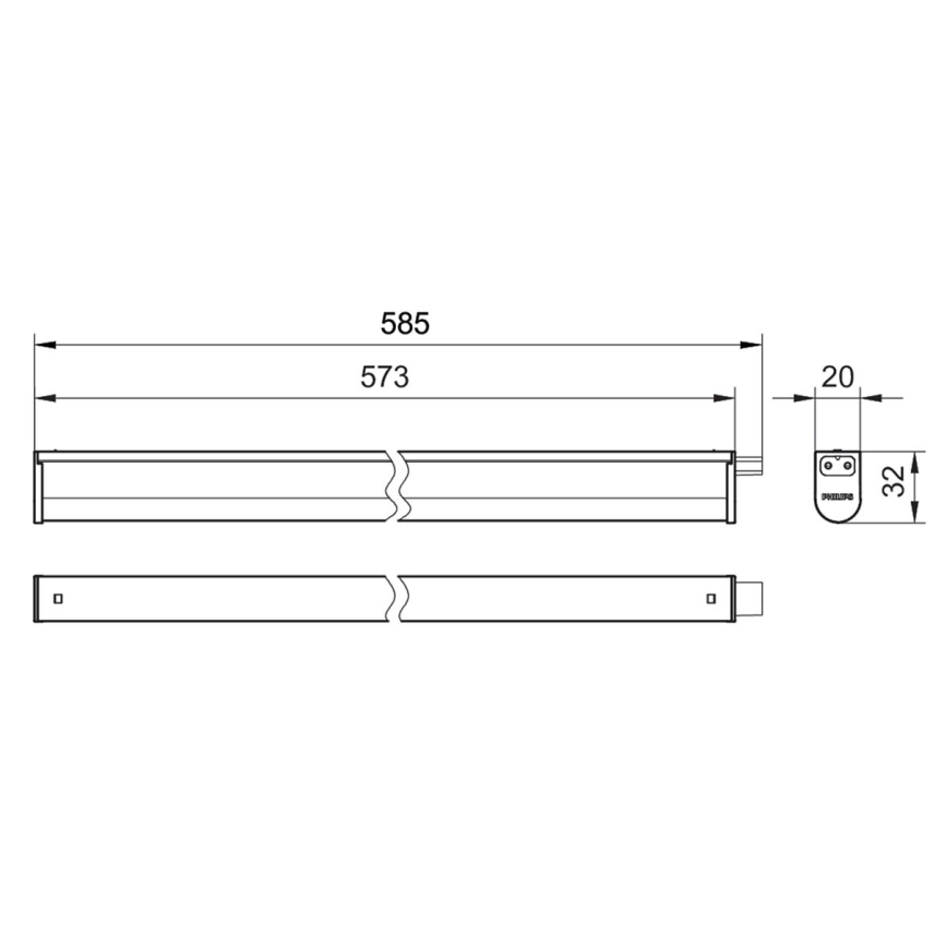 Philips - Iluminação para armário de cozinha LED PROJECTLINE LED/6,5W/230V 3000/4000/6500K