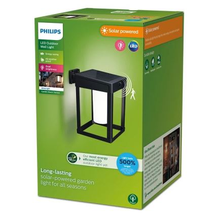 Philips - Iluminação solar de parede LED com sensor CAMILL LED/1,4W/3,7V IP44