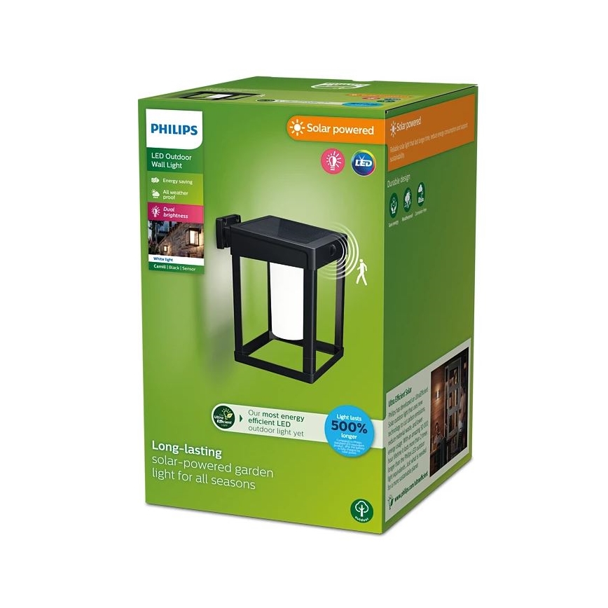 Philips - Iluminação solar de parede LED com sensor CAMILL LED/1,4W/3,7V IP44