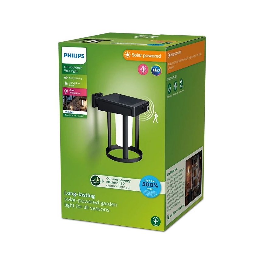 Philips - Iluminação solar de parede LED com sensor CAMILL LED/1,4W/3,7V IP44