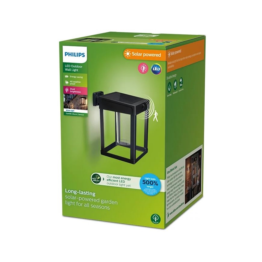 Philips - Iluminação solar de parede LED com sensor CAMILL LED/1,4W/3,7V IP44