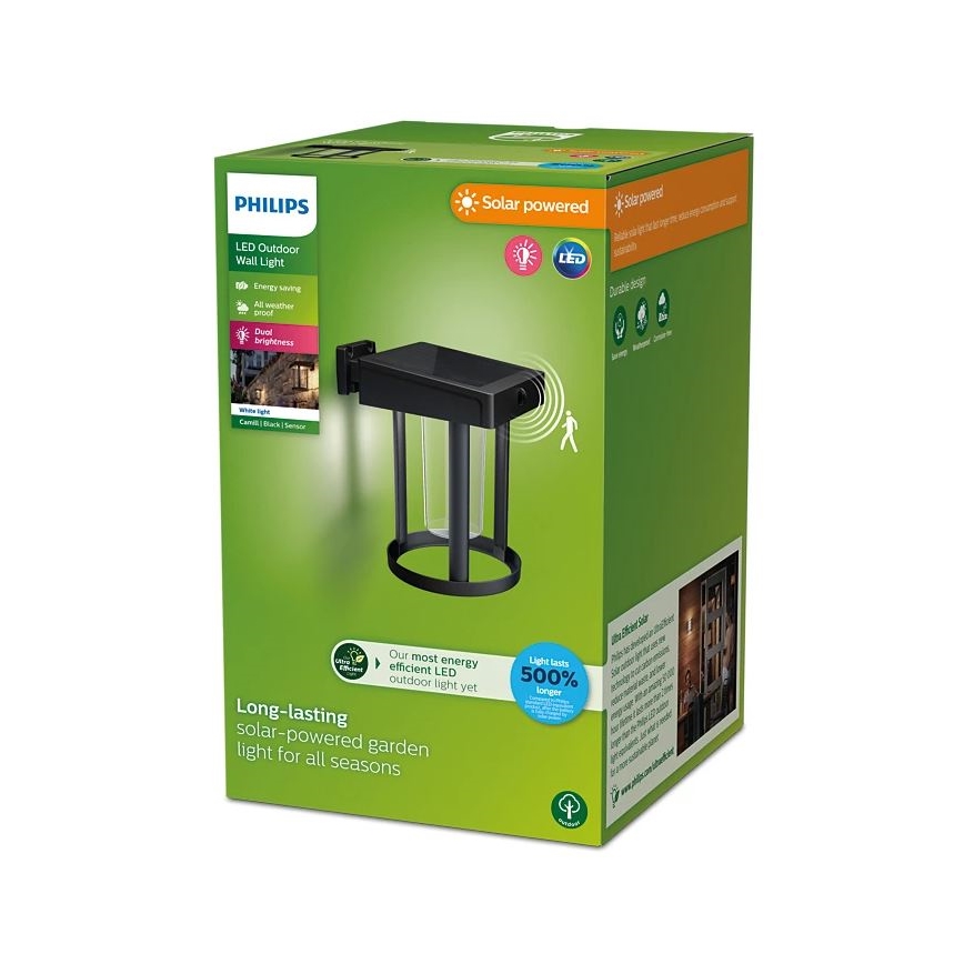Philips - Iluminação solar de parede LED com sensor CAMILL LED/1,4W/3,7V IP44