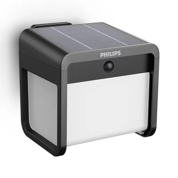 Philips - Iluminação solar de parede LED com sensor EZRA LED/1,8W/3,7V 3000K IP44