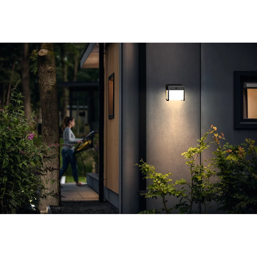 Philips - Iluminação solar de parede LED com sensor EZRA LED/1,8W/3,7V 3000K IP44