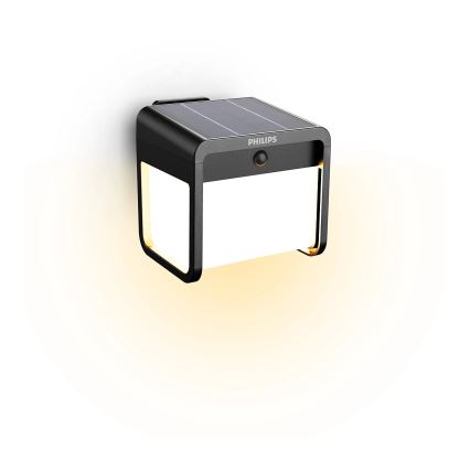 Philips - Iluminação solar de parede LED com sensor EZRA LED/1,8W/3,7V 3000K IP44