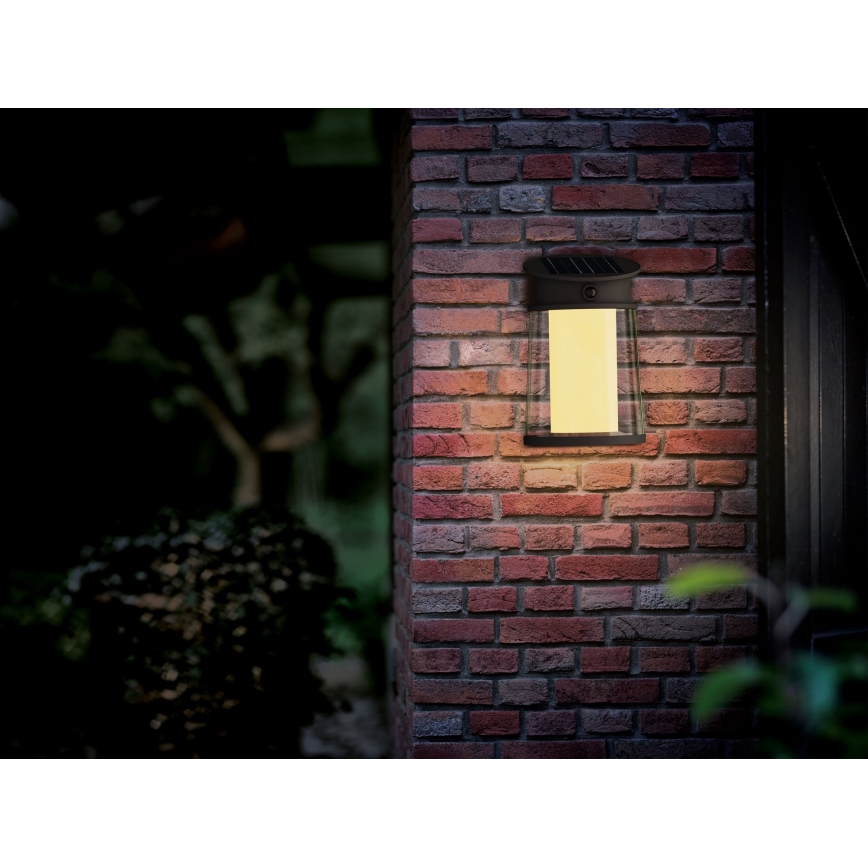 Philips - Iluminação solar de parede LED com sensor JUDA LED/3,2W/3,7V 2700K IP44