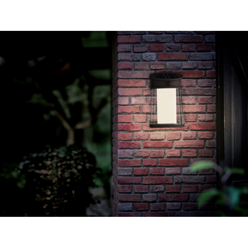 Philips - Iluminação solar de parede LED com sensor JUDA LED/3,2W/3,7V 4000K IP44