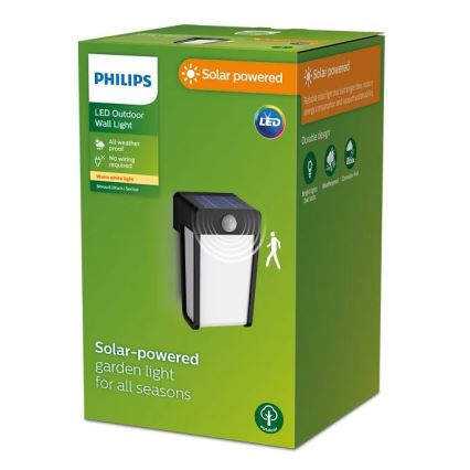 Philips - Iluminação solar de parede LED com sensor SHROUD LED/2,3W/3,7V IP44