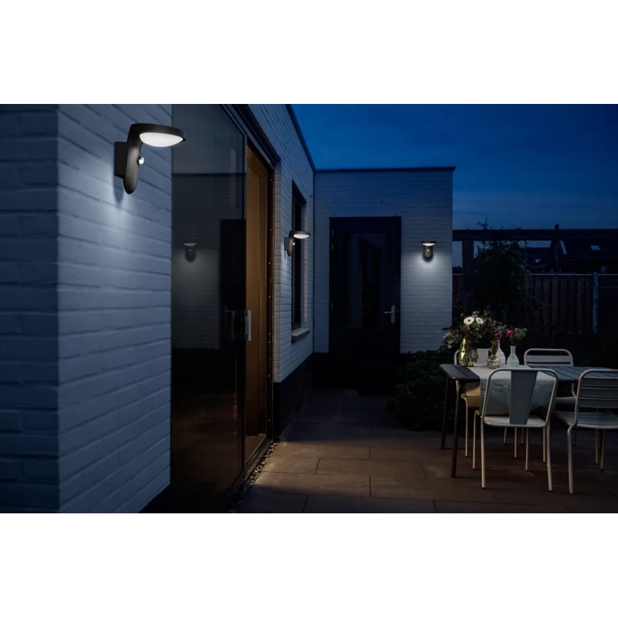 Philips - Iluminação solar de parede LED com sensor LED/1,2W/4V 1800 mAh 4000K IP44