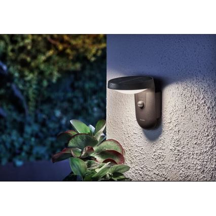 Philips - Iluminação solar de parede LED com sensor LED/1,2W/4V 1800 mAh 4000K IP44