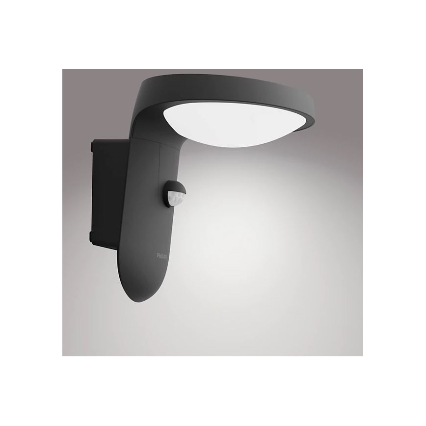 Philips - Iluminação solar de parede LED com sensor LED/1,2W/4V 1800 mAh 4000K IP44