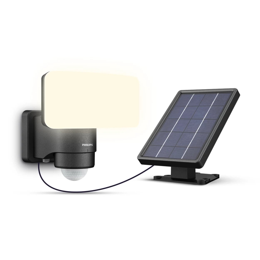Philips - Iluminação solar de parede LED com sensor TYLUS LED/6W/3,7V 5000K IP44