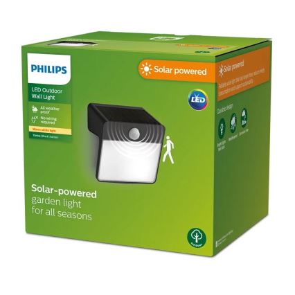 Philips - Iluminação solar de parede LED com sensor YARIXA LED/2,2W/3,7V IP44