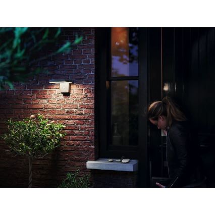 Philips - Iluminação solar de parede LED com sensor ZONAL LED/1,3W/3,7V IP44
