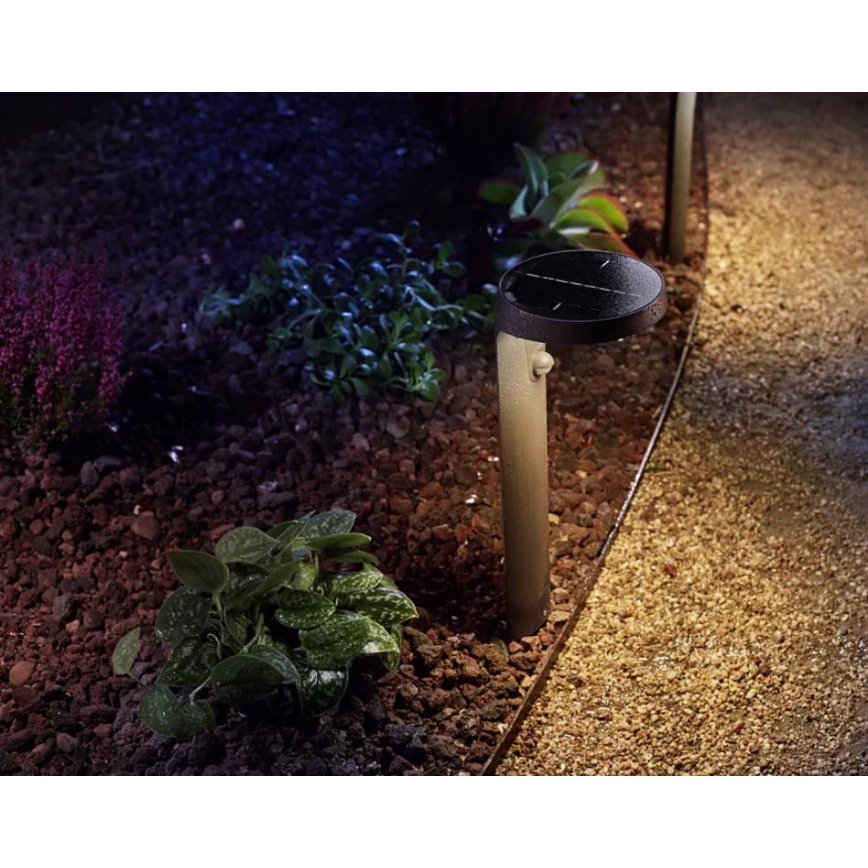 Philips - Lâmpada solar LED com sensor de movimento e crepúsculo LED/1,2W/4V 1800 mAh 3000K IP44
