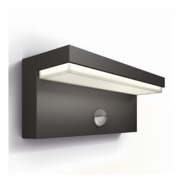 Philips - LED Iluminação de parede exterior com sensor BUSTAN LED/3,8W/230V 4000K IP44