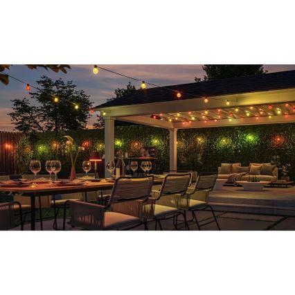 Philips - LED RGBW Cordão de extensão dimerizável para exterior Hue FESTAVIA 10xLED 7m IP65