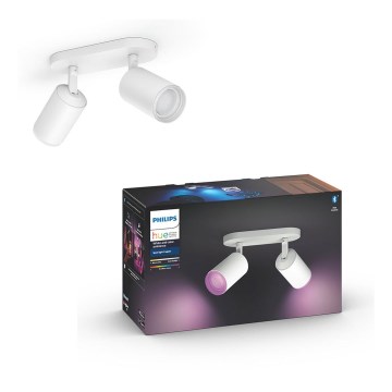 Philips - LED RGBW Foco com regulação Hue FUGATO 2xGU10/5,7W/230V