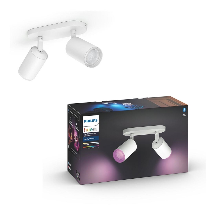 Philips - LED RGBW Foco com regulação Hue FUGATO 2xGU10/5,7W/230V