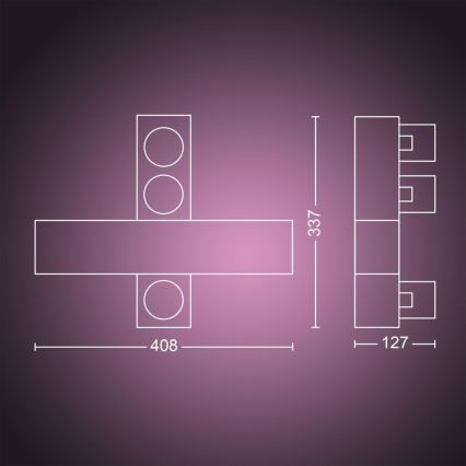 Philips - LED RGBW Foco com regulação Hue CENTRIS LED/25W/230V + 3xGU10/5,7W
