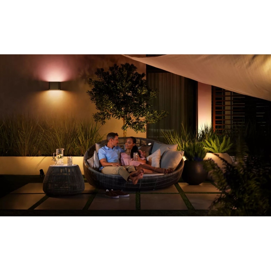 Philips - LED RGBW Iluminação de parede exterior com regulação Hue DYMERA 2xLED/10,2W/230V 2000-6500K IP44