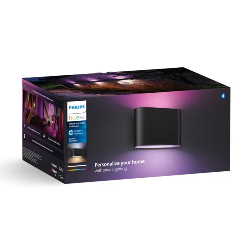 Philips - LED RGBW Iluminação de parede exterior com regulação Hue DYMERA 2xLED/10,2W/230V 2000-6500K IP44