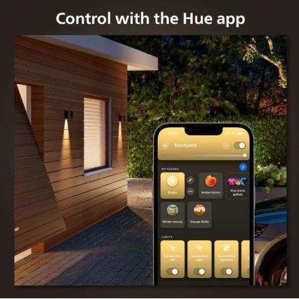 Philips - LED RGBW Iluminação de parede exterior com regulação Hue RESONATE LED/8W/230V 2000–6500K IP44