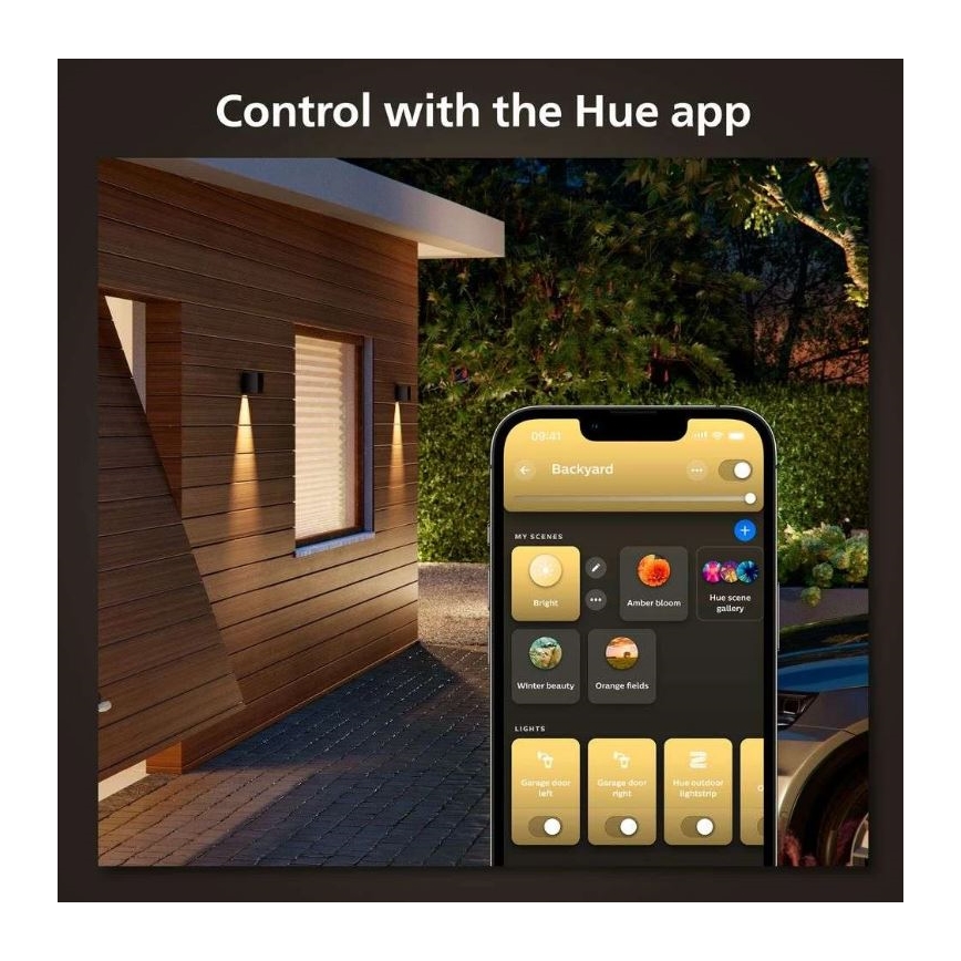 Philips - LED RGBW Iluminação de parede exterior com regulação Hue RESONATE LED/8W/230V 2000–6500K IP44