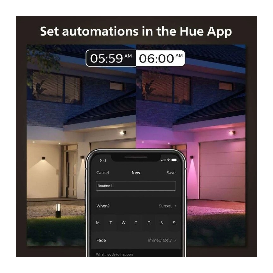 Philips - LED RGBW Iluminação de parede exterior com regulação Hue RESONATE LED/8W/230V 2000–6500K IP44