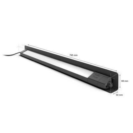 Philips - LED RGBW Iluminação exterior com regulação Hue White e Color Ambiance LED/20W/24V IP65