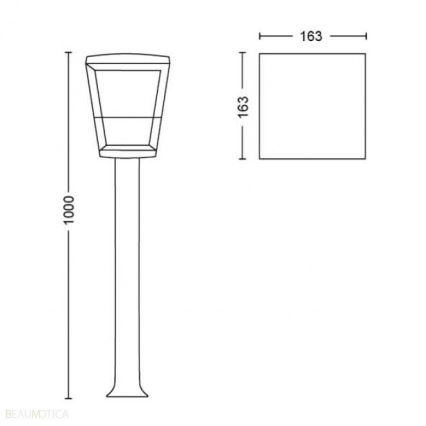 Philips - LED RGBW Regulação exterior candeeiro Hue ECONIC LED/15W/230V IP44