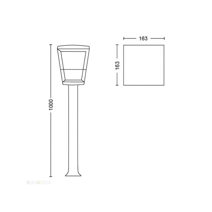 Philips - LED RGBW Regulação exterior candeeiro Hue ECONIC LED/15W/230V IP44