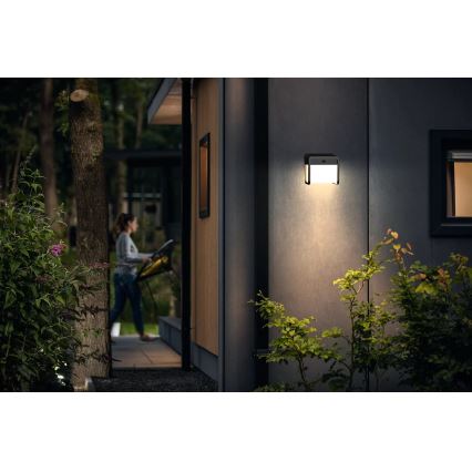 Philips - Luminária de parede solar LED com sensor de movimento e crepúsculo EZRA LED/1,8W/3,7V 2600 mAh 3000K IP44