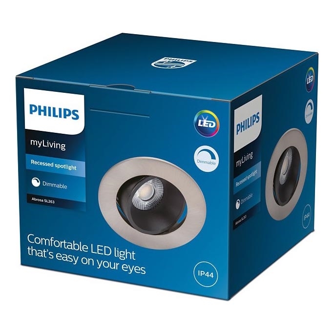 Philips - Luminária de banheiro LED dimmerizável ABROSA 1xLED/9W/230V IP44