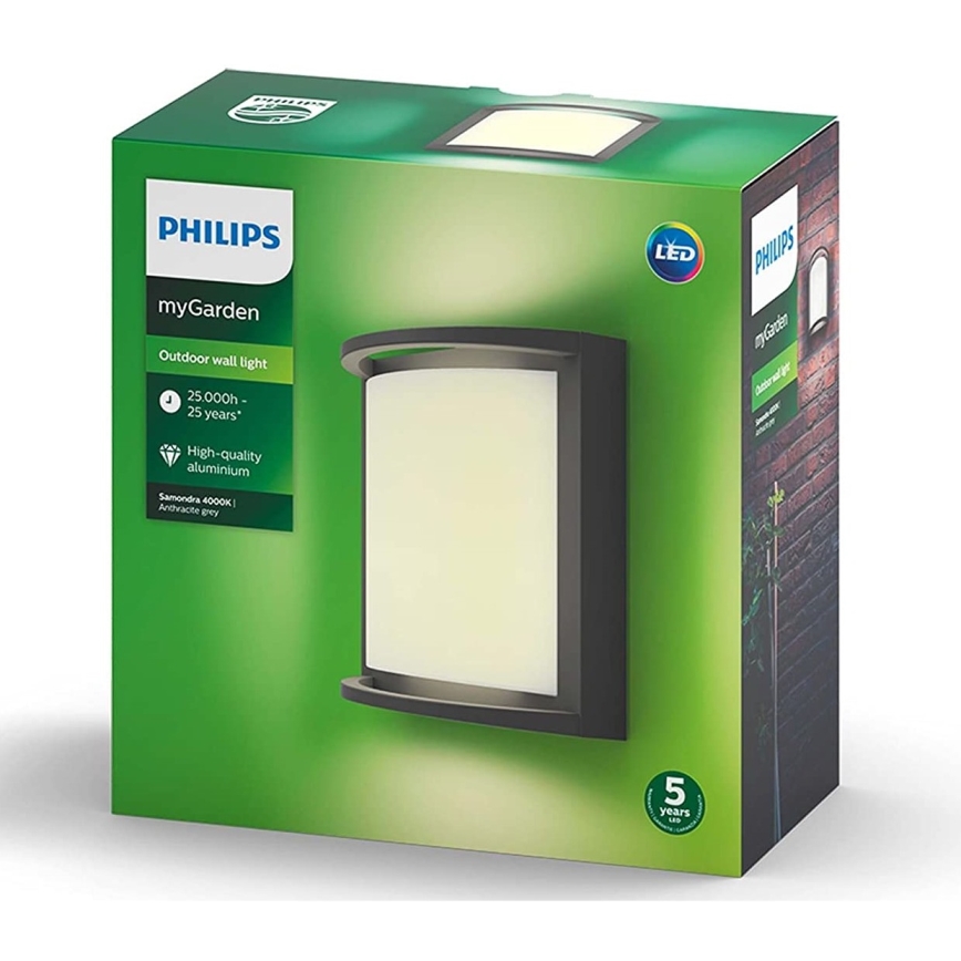 Philips Massive - Iluminação de parede exterior LED LED/12W/230V IP44