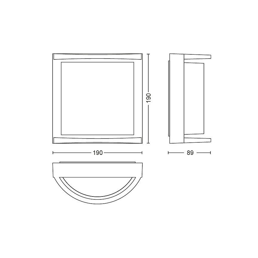Philips Massive - Iluminação de parede exterior LED LED/12W/230V IP44