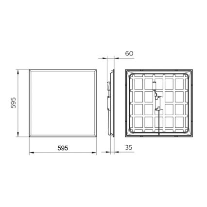 Philips - Painel de encastrar LED LEDINAIRE LED/34W/230V 60x60 cm 4000K