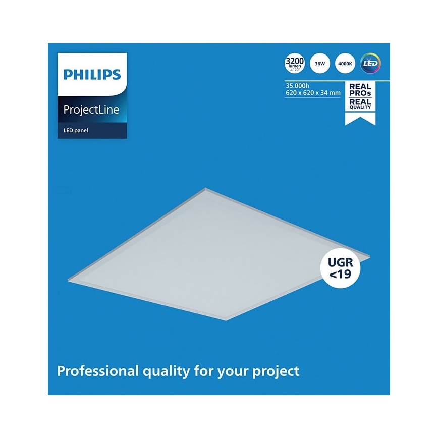 Philips - Painel de encastrar LED PROJECTLINE LED/36W/230V 62x62 cm